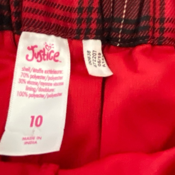 Justice skirt red green and white - Picture 3 of 5